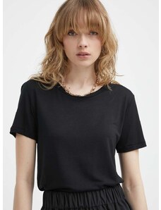 Bruuns Bazaar t-shirt KatkaBB ss T-shirt női, fekete, BBW1072N