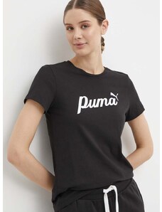 Puma pamut póló női, fekete, 679315