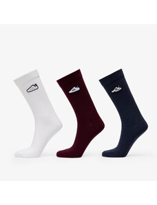 adidas Originals Férfi zoknik adidas Crew Socks 3-Pack Maroon/ White/ Shadow Navy