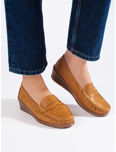 Shelvt Women's brown loafers