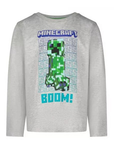 Minecraft gyerek hosszú ujjú póló felső grey creeper 10 év