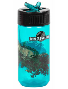 DERFORM Dinoszaurusz kulacs, 330 ml, DN19, átlátszó-kék