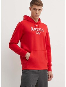Nike felső Los Angeles Angels piros, férfi, nyomott mintás, kapucnis