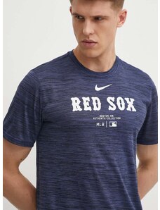 Nike t-shirt Boston Red Sox sötétkék, férfi, nyomott mintás