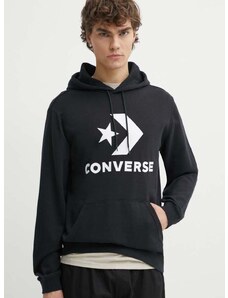 Converse felső fekete, nyomott mintás, kapucnis