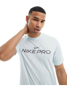 Nike Training Nike Pro Training baselayer t-shirt in light blue