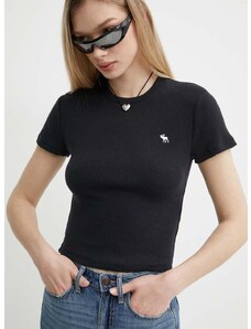 Abercrombie & Fitch t-shirt női, fekete