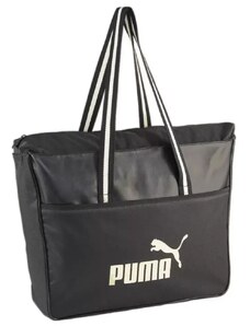 Nagy méretű Puma fekete vászon női válltáska