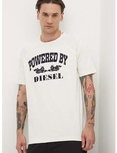 Diesel pamut póló T-RUST bézs, férfi, nyomott mintás, A13280.0DQAU