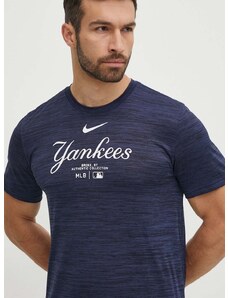 Nike t-shirt New York Yankees sötétkék, férfi, nyomott mintás