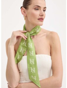 Elisabetta Franchi selyem kendő zöld, mintás