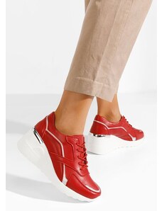 Zapatos Nayra piros női bőr sneaker