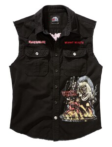 Brandit Iron Maiden Vintage ujjatlan NOTB póló, Fekete