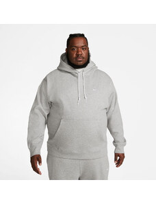 Férfi kapucnis pulóver Nike Solo Swoosh Men's Fleece Pullover Hoodie Dk Grey Heather/ White