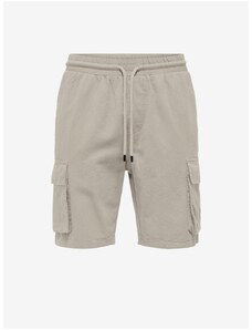 Beige men's linen shorts ONLY & SONS Sinus - Men