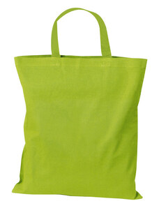 M-Collection színes, rövid fülű oeko-tex pamut vászontáska,140g, Világos Zöld