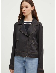 Dkny rövid kabát női, fekete, átmeneti, P4ECT080