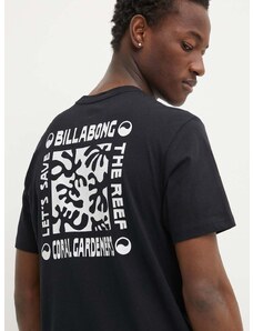 Billabong pamut póló x Coral Gardeners fekete, férfi, nyomott mintás, ABYZT02341