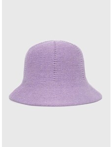 United Colors of Benetton kalap vászonkeverékből lila