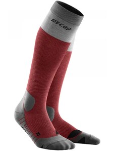 Women's Compression Knee-High Socks CEP Hiking Light Merino Berry/Grey