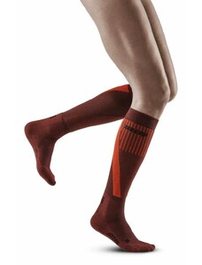 CEP Women's Winter Running Knee-High Socks Dark Orange