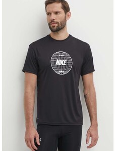 Nike edzős póló Lead Line fekete, nyomott mintás