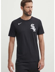 Nike pamut póló Chicago White Sox fekete, férfi, nyomott mintás