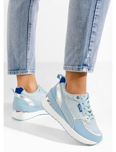 Zapatos Zaneta tengerészkék platform sneaker cipő