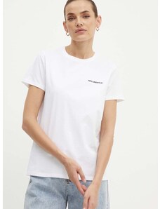 Karl Lagerfeld pamut póló női, fehér, 245W1714