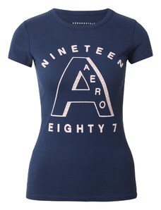 AÉROPOSTALE Póló 'NINETEEN EIGHTY 7' tengerészkék / pasztell-rózsaszín