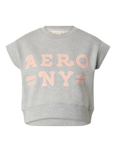 AÉROPOSTALE Póló 'AERO NY' szürke melír / világos-rózsaszín