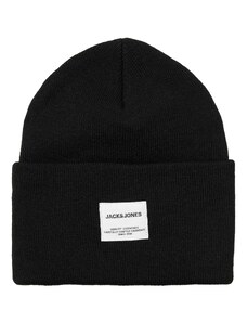 JACK & JONES Sapka 'Long Knit' fekete / fehér