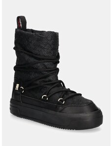 Tommy Hilfiger hócipő LACE-UP MONOGRAM SNOWBOOT fekete, FW0FW08430