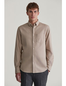 ING GANT REG FLANNEL MELANGE SHIRT DRY SAND