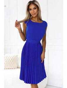 NUMOCO Kobaltkék ruha rakott szoknyával CELESTE 311-16