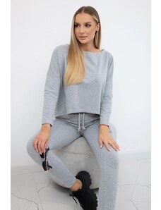 Kesi Set with an oversized blouse in gray color