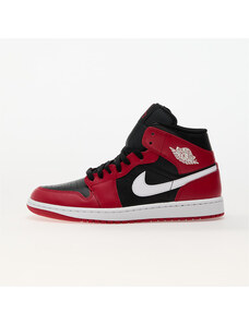 Air Jordan 1 Mid Black/ White-Gym Red