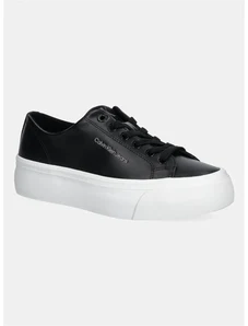 Calvin Klein Jeans sportcipő VULC FLATFORM LOW MG LTH fekete, YW0YW01771
