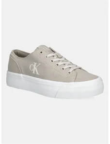 Calvin Klein Jeans sportcipő VULC FLATFORM LOW CV MG bézs, női, YW0YW01763