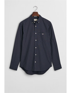 ING GANT REG MICRO PRINT SHIRT EVENING BLUE