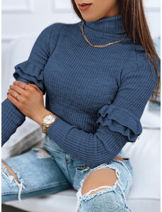 BASIC Sötétkék bordás garbó BUFALO MY1418