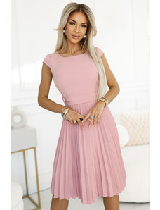 Numoco Rózsaszín midi ruha rakott szoknyával