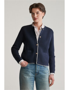KARDIGÁN GANT COTTON KNIT JACKET EVENING BLUE