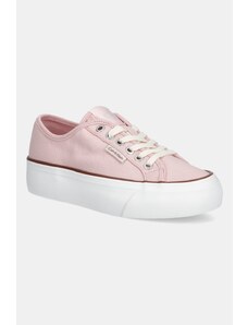 Calvin Klein Jeans sportcipő VULC FLATFORM CTN LOGO TAG rózsaszín, YW0YW01838