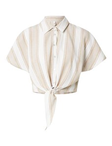 ONLY Blúz 'ONLJAKIRI' homok / sötét bézs / fehér