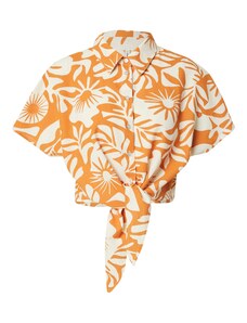 ONLY Blúz 'ONLJAKIRI' sötét narancssárga / természetes fehér