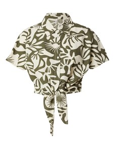 ONLY Blúz 'ONLJAKIRI LINEN' elefántcsont / olíva