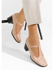Zapatos Vesita bézs alacsony sarkú körömcipő