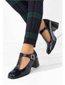 Zapatos Vesita tengerészkék alacsony sarkú körömcipő