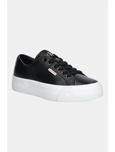 Calvin Klein Jeans sportcipő VULC FLATFORM LTH fekete, YW0YW01886
